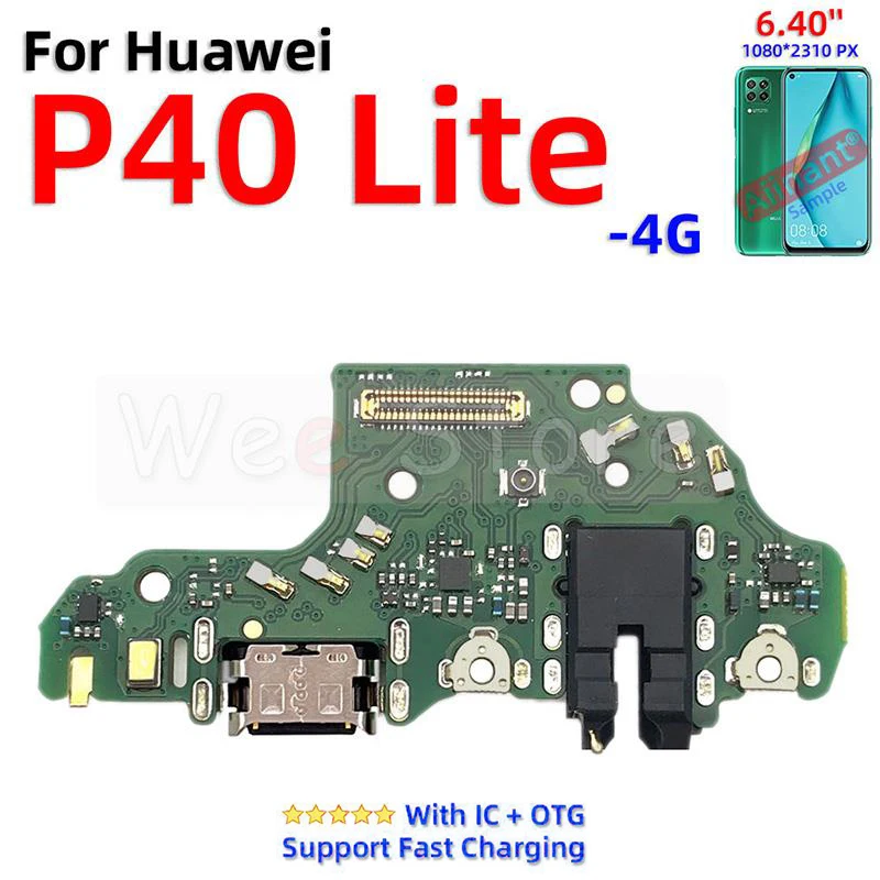 AiinAnt Charger Dock Connector Port Fast Charging Board Flex Cable For Huawei P40 P50 Lite E Pro Plus 4G 5G Phone Parts