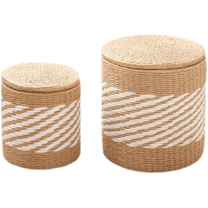 

Multifunctional Solid Wood Storage Stool, Sitting and Storage Stool in The Living Room Baskets