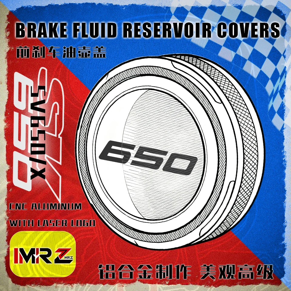 

FOR SV650X SV650 SV 650 X 650X 2020-2026 Accessories Motorcycles CNC Parts Front Brake Fluid Reservoir Oil Cap Cup Cover