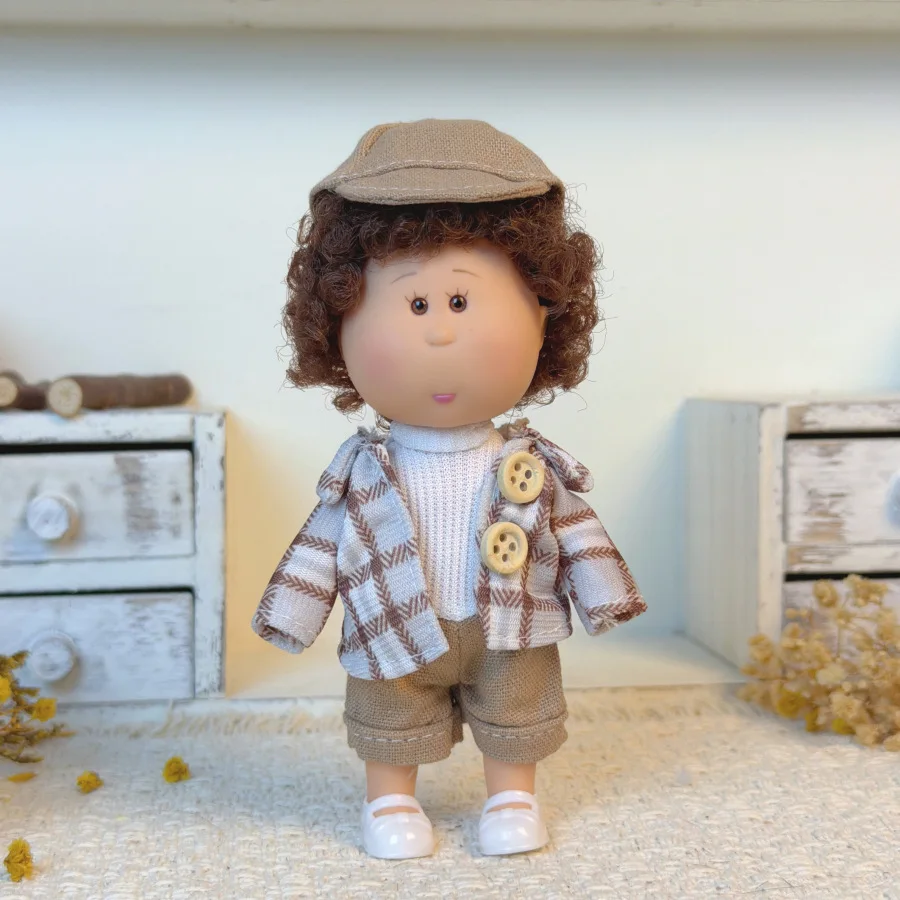 14cm Mini Potato Doll Clothes for Spanish Mia Doll, Dress & Overalls Outfit Set, Only Clothing, Doll Dress Up Accessories