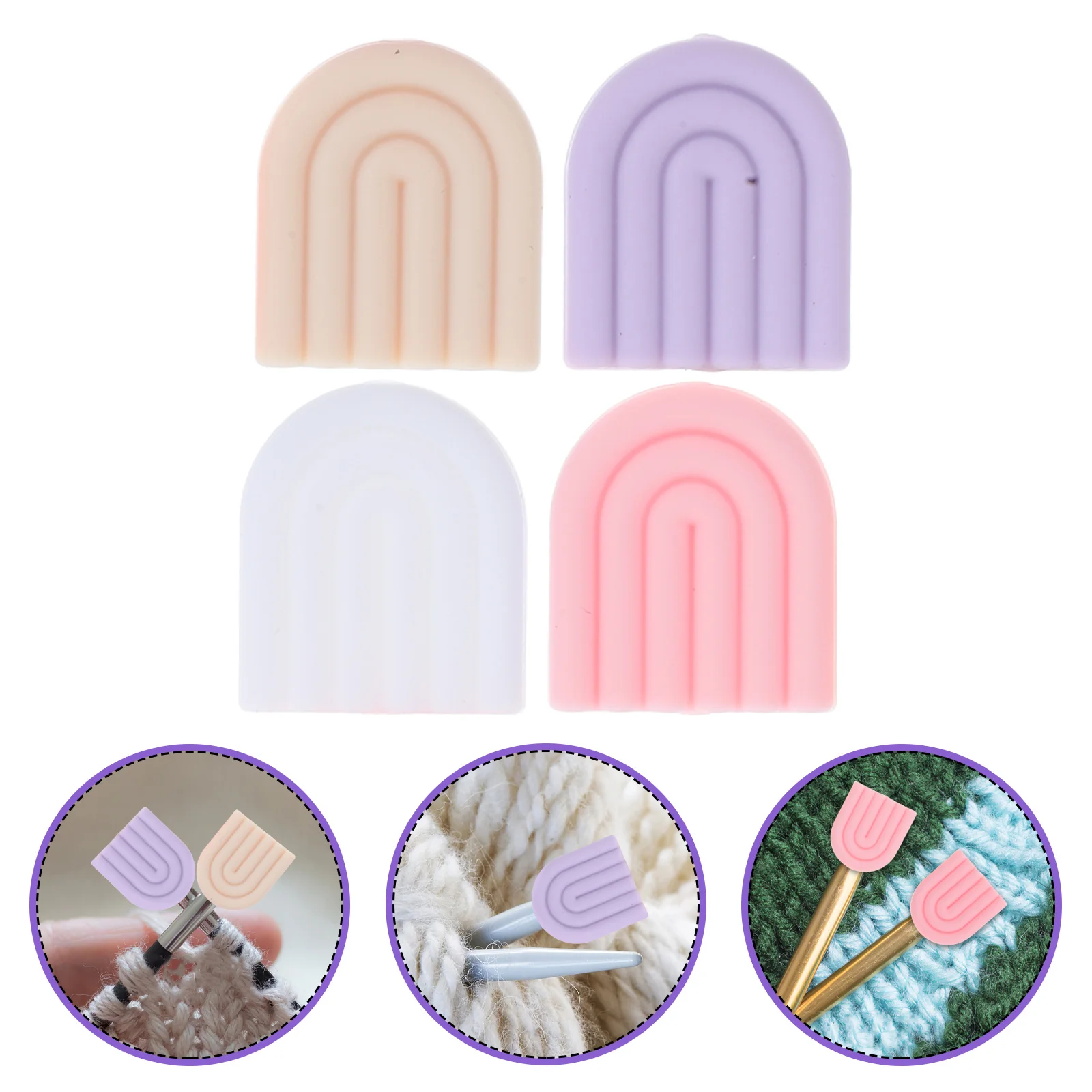 

20Pcs Silicone Needle Point Protectors Cute Knitting Stoppers Essential Craft Accessory for Knit Projects Needle