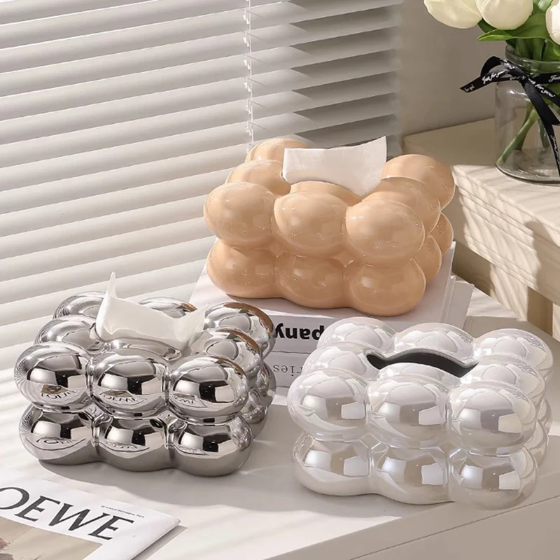 Paper Box Ceramic Paper Box Holder Paper Dispenser For Bathroom Dining Table Stylish Tissue Organizer Decorative Napkin