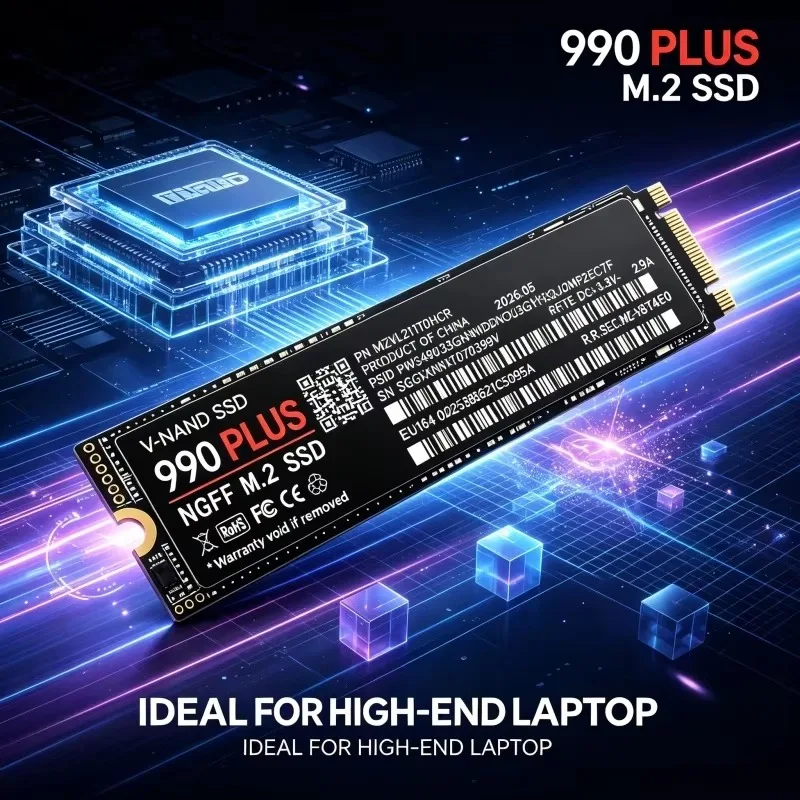990PLUS M.2 2280 NGFF SSD, PCIe3.0,500GB/1TB/2TB/4TB High Speed Internal SSD for Laptop,Desktop PC & Gaming Storage