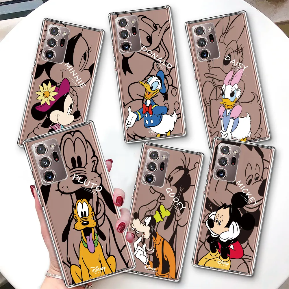 Transparent Case for Samsung Galaxy Note 20 Ultra 5G 10 Plus 8 9 TPU Soft Phone Cover 10 Lite M52 Disney Mickey Wonderful House