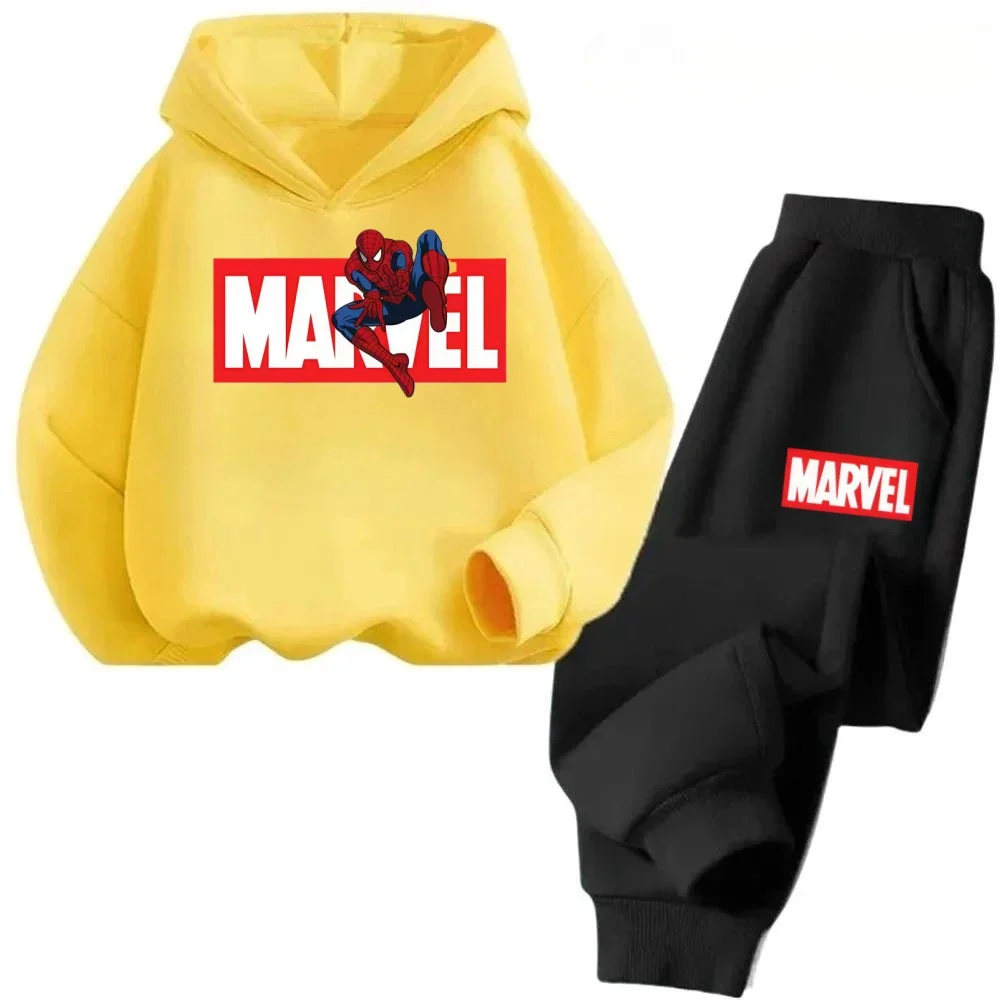 

Spiderman Kids Hoodie Tracksuit 2PCS Marvel Avengers Print Long Sleeve Tops Trousers Soft Breathable Boys Girls Casual Daily