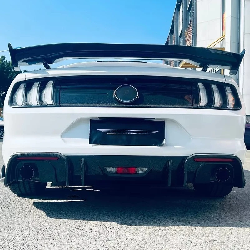 Picture 7: Carbon Fiber Body Kit for  Mustang 2018-2023 Front Lip Splitters Side Skirts Rear Diffuser