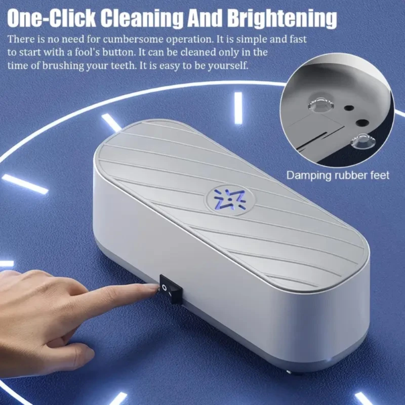 45kHz Ultrasonic Jewelry Cleaner for Rings, Watches, Necklaces, Eyeglasses, Coins - Adjustable Vibration & Temperature, Chemical