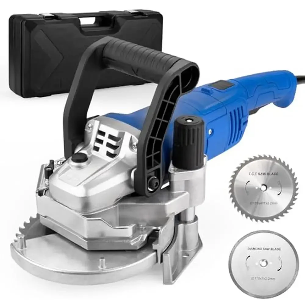 

Undercut Saw Kit 1800W 2.5HP 120V 60Hz Two 6.5" Alloy Blade Wood & One Diamond Blade Tiles Powerful High-Speed Cutting Durable