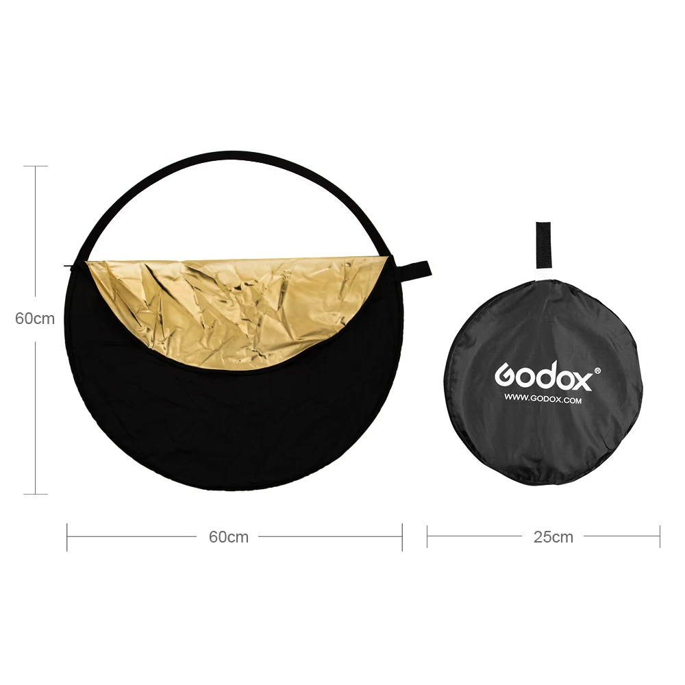 Godox 60cm 24" 5 in 1  Photography Reflector Board Collapsible for Studio Photography Reflector