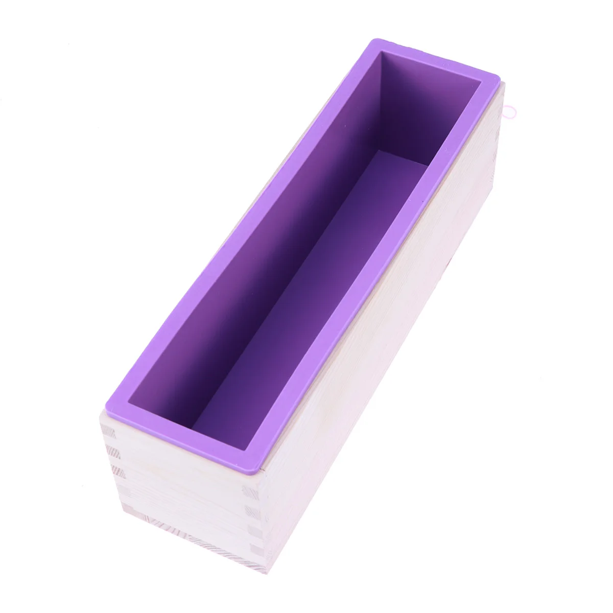 

Wooden Soap Mold Purple Inner Oval Shape Handmade Non Toxic Durable Easy Clean Anti Dust High Quality Safe Use Bamboo Outer