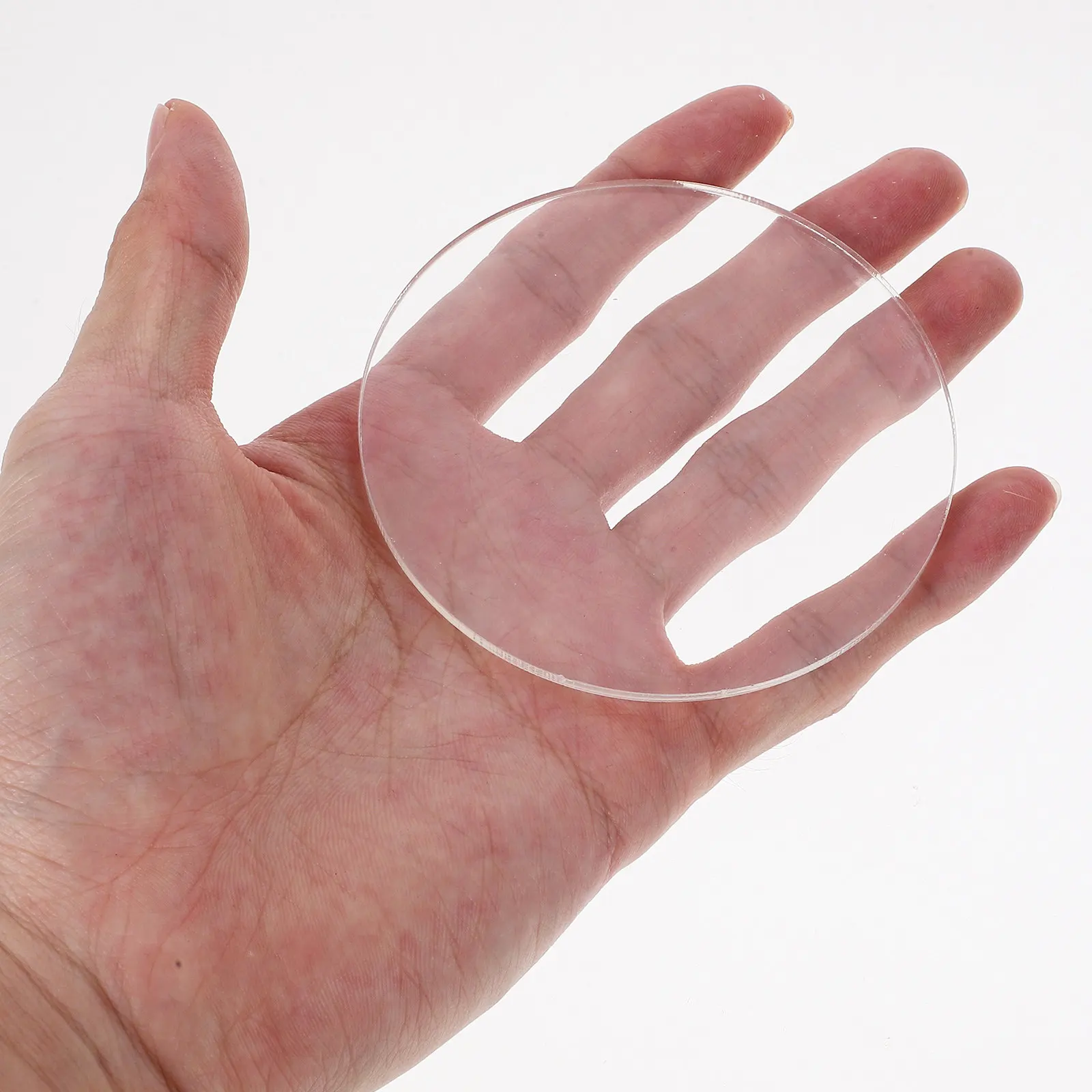 

40Pcs Acrylic Round Base for Miniatures Transparent Reusable DIY Display Circle Acrylic Mini Base Clear Small Round Bases