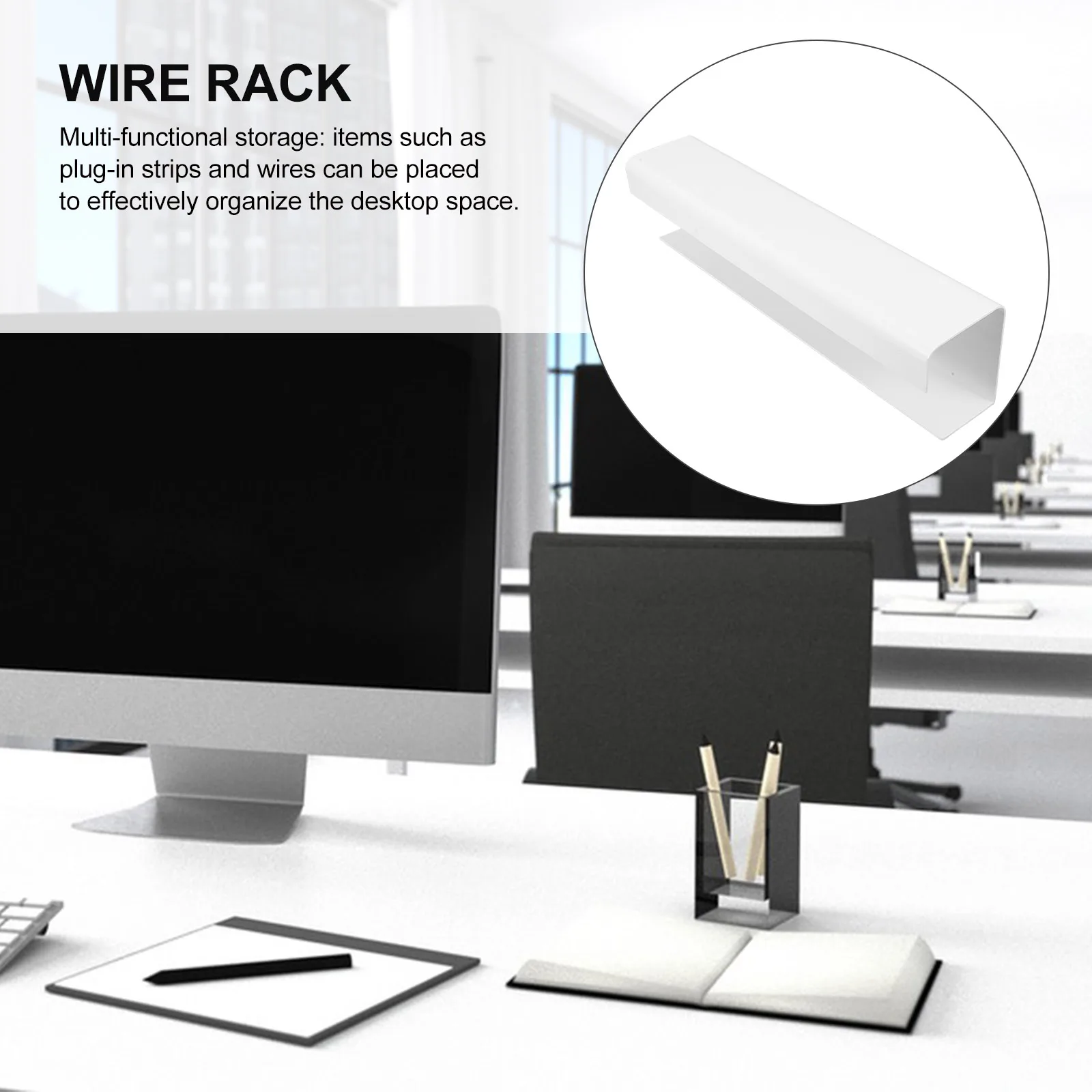 

Under Desk Wire Organizer Plastic Cable Management Tray Cord Holder Rack for Desk Office Cable Storage Cord Management