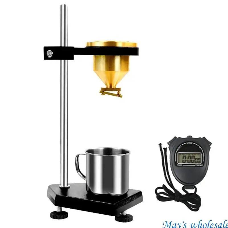 Laboratory Grade Practical Four Cup Viscometer Brasses Funnel & Adjustable Support Great for Consistent Flows Time Data 448A