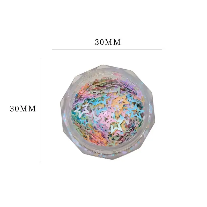 For DIY And Salon Nail Decoration Macaron Pastel Hollow Nail Art Glitter Sequins Various Shapes Soft Colors