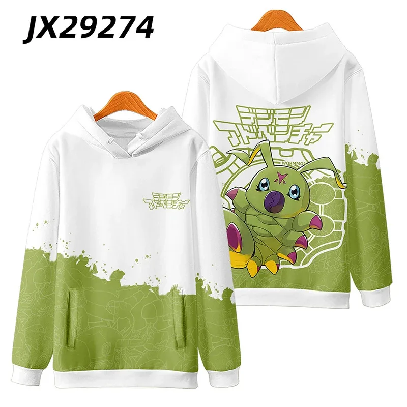 qq38Digimon Adventure Oversized Women/Men Hoodie Sweatshirt V-mon Wormmon Agumon Palmon Tailmon Patamon Greymon Cosplay Costume