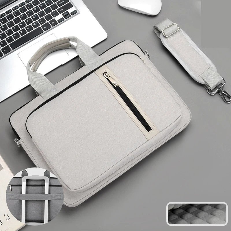 Laptop Bag 15 6 Inch Case For Macbook M1 Air Pro 13 14 15 16 17 15.6 Shoulder Handbag 17.3 Waterproof Briefcase Bag With Strap