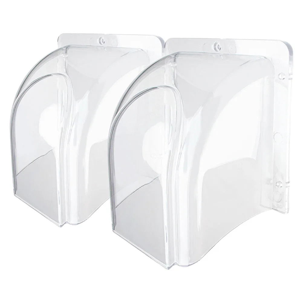 

2pcs Access Control Machine Rain Doorbell Switch Protection Weatherproof Pc Material Durable Universal Fit For Outdoor Security