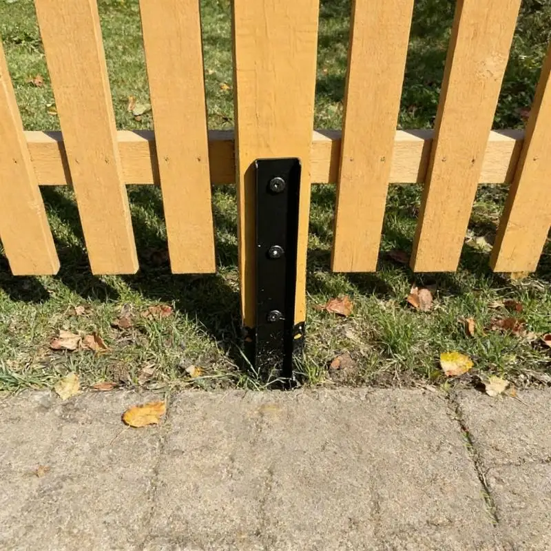 2Pcs Durable Fence Post Fixing Set Iron Construction H Pattern Support For Outdoor Space Farm Arrangement D2RD