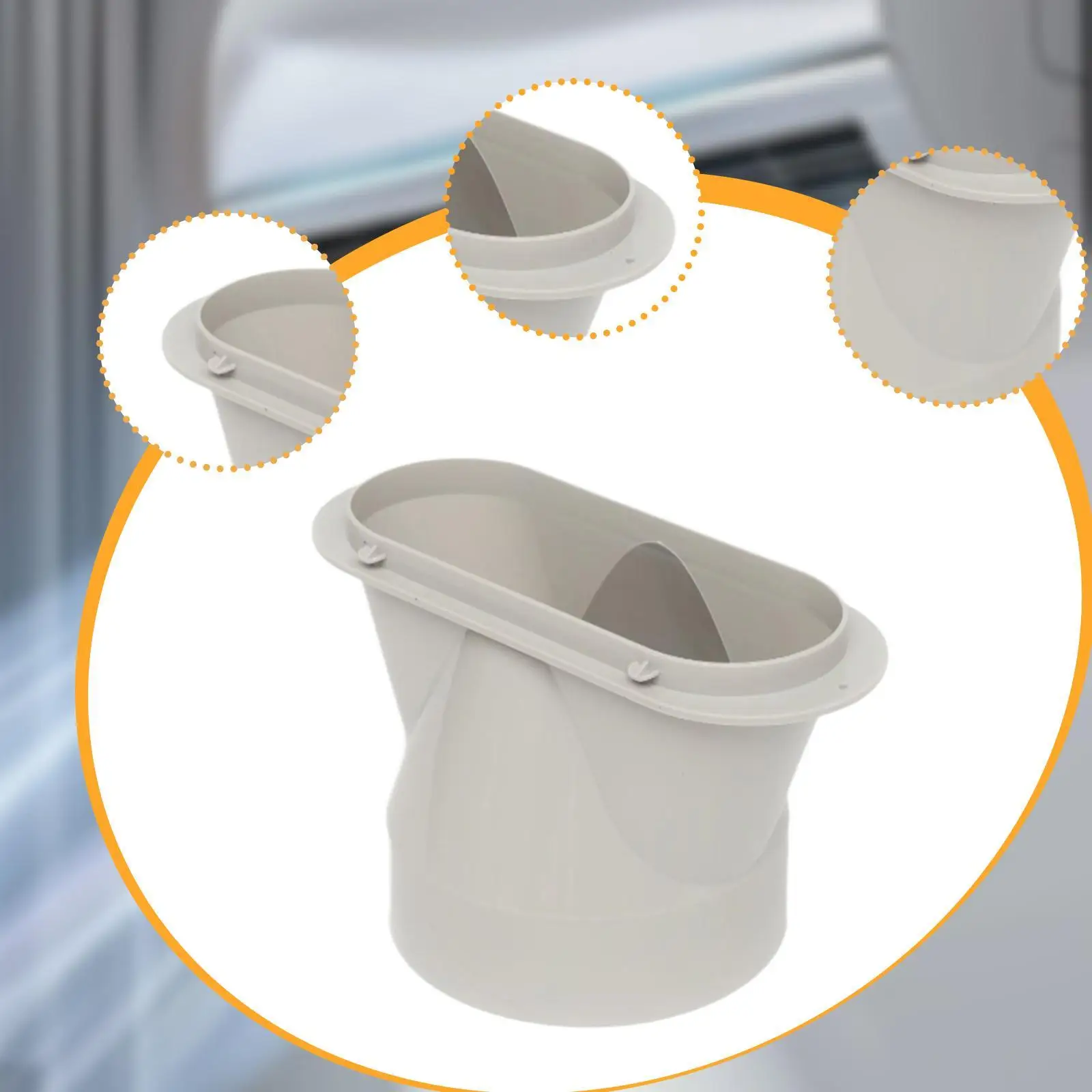 مكيف الهواء خرطوم العادم مقرنة أجزاء محول واجهة الفم المسطحة لإصلاح مكيف الهواء موصل خرطوم تنفيس العادم