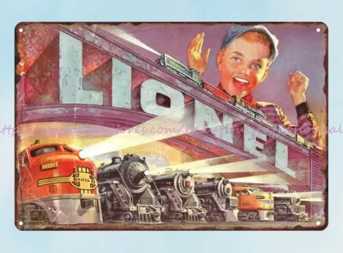 stone kitchen plaque Lionel 1952 Santa Fe’s Super Chief Passenger Train tin sign