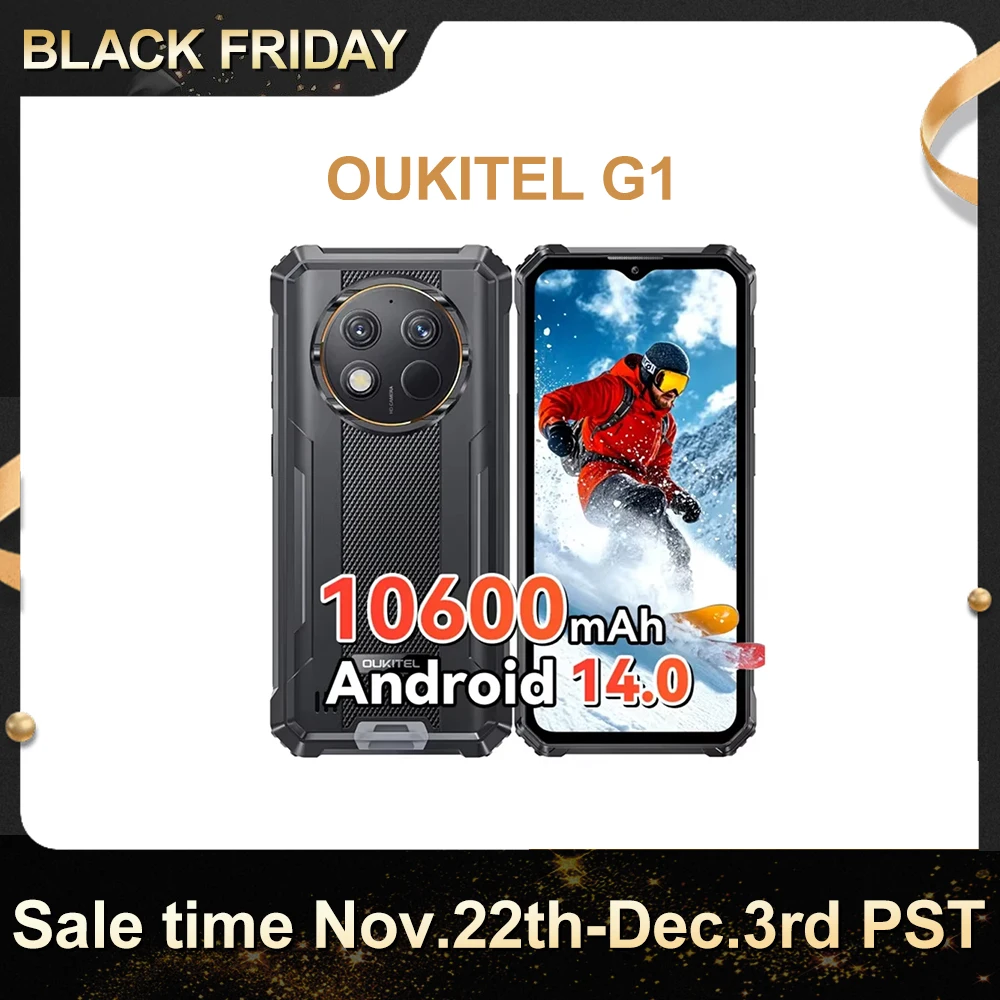 Oukitel G1 robust Smartphone-24Go (6 18) + 256Go - 48MP + 5MP + 2MP - 6,52 