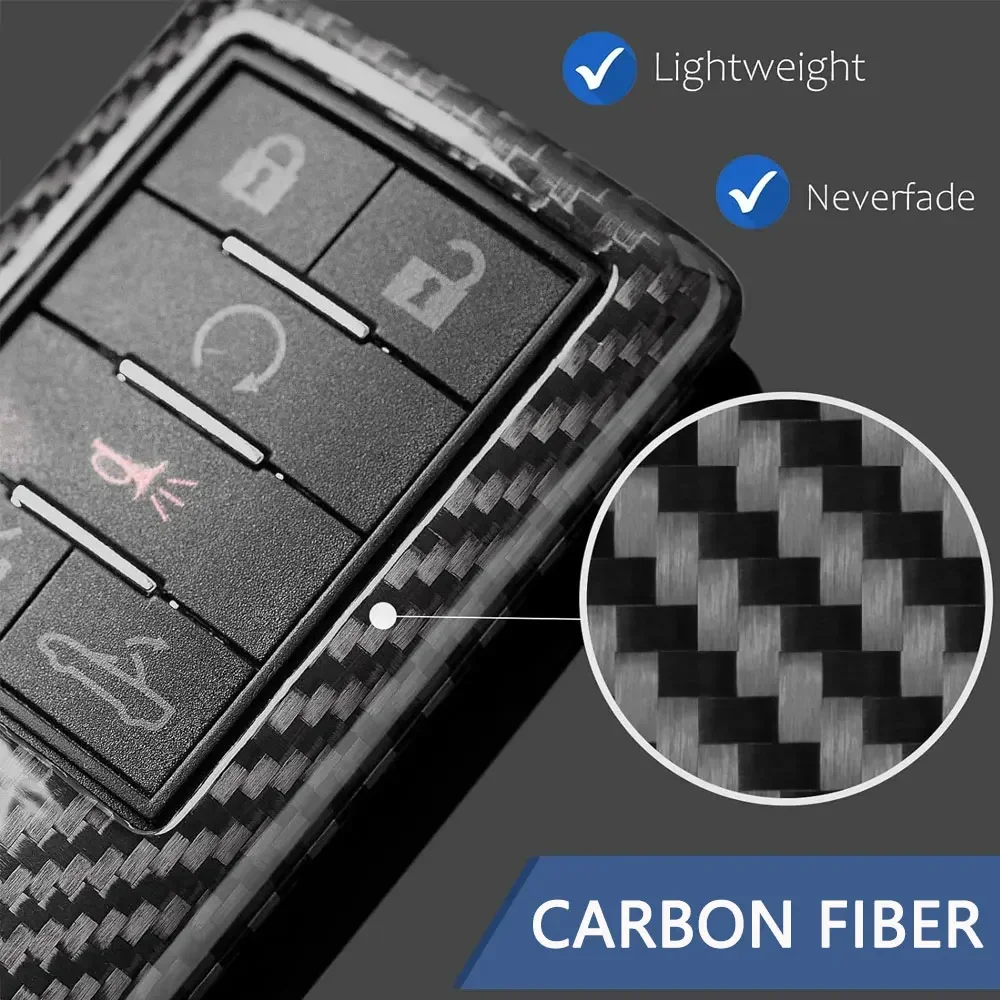 Chevrolet c7 2014-2019,cadillac,ats cts,dts,xts,srx sts用のスマートカーボンファイバーキーケース
