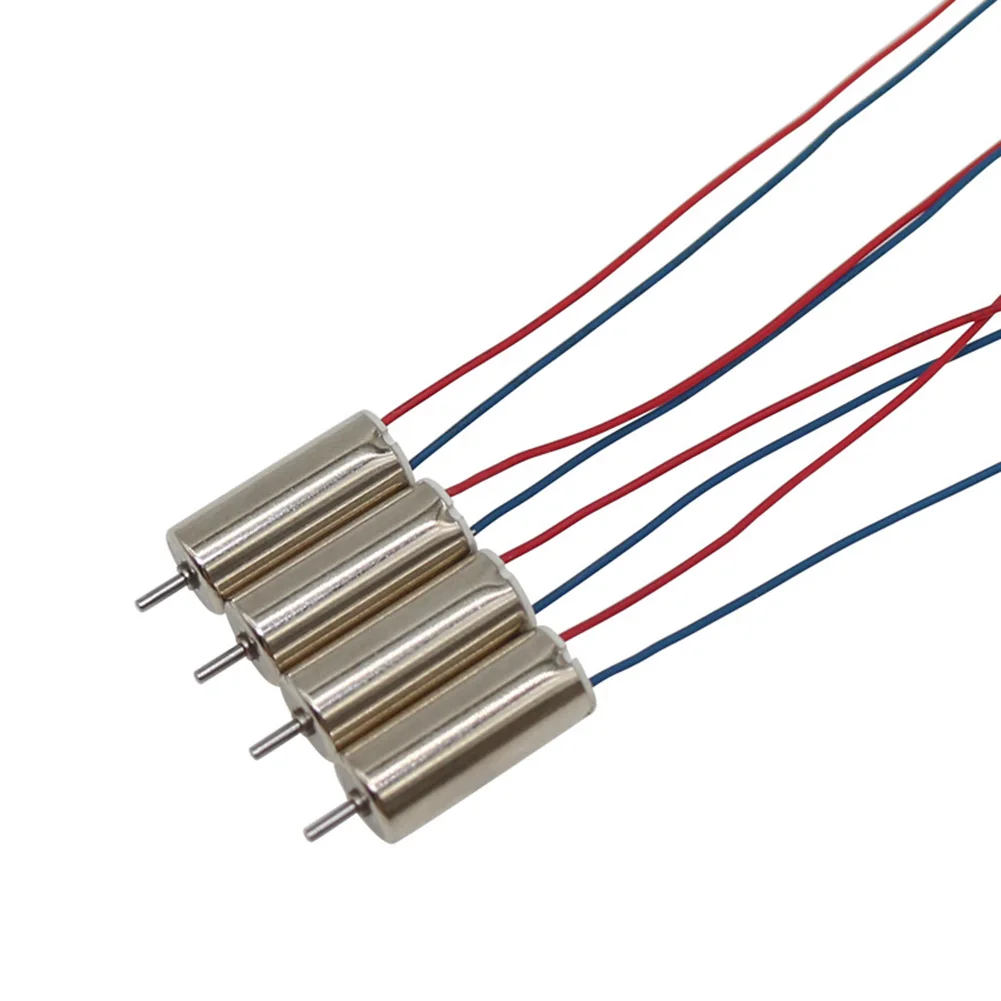 4PCS 7x16mm Hollow Cup DC Motor Kit for Compact Helicopter Design Work with 46mm Propeller Pairing and 3.7V Operational Spec