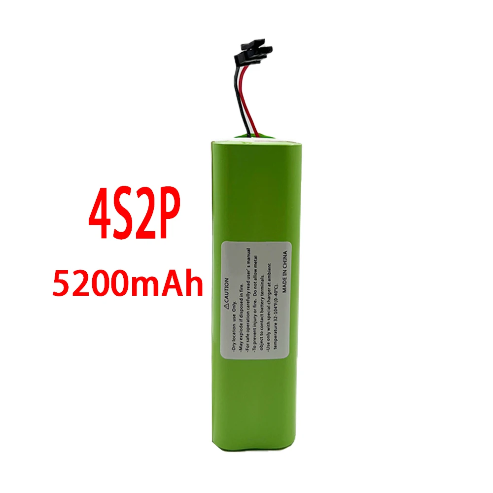 

14.4V 4S2P Battery 5200mAh 6500mAh 12800mAh 18650 Lithium Battery， Robot Vacuum Cleaner Sweeping Machine Special