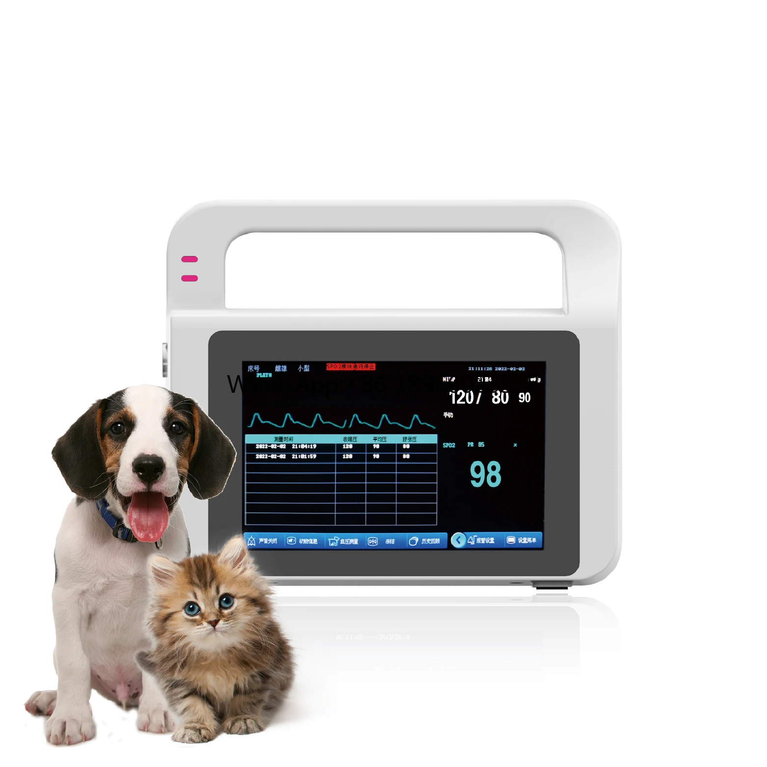 

Pet ICU Medical Multi Parameter Medical Vital Signs Monitor For Veterinary Hospital