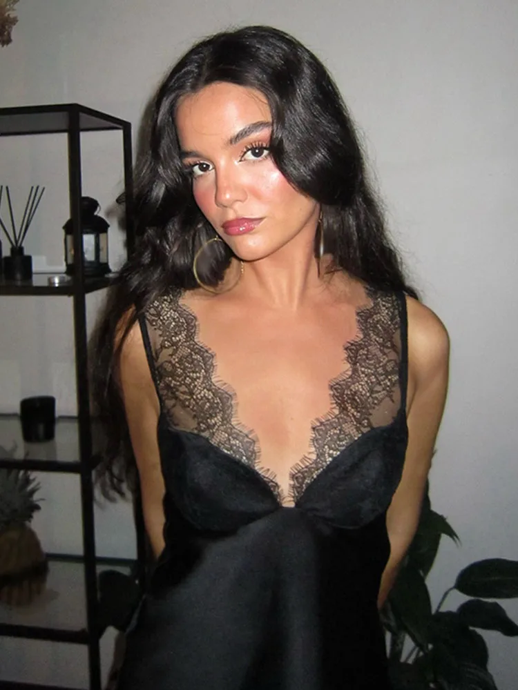 HH Women Satin Texture Lace Mini Skirt Set Zipper Vintage Top+High Waist Splice Backless Bow Decoration Pleated Summer Skirt