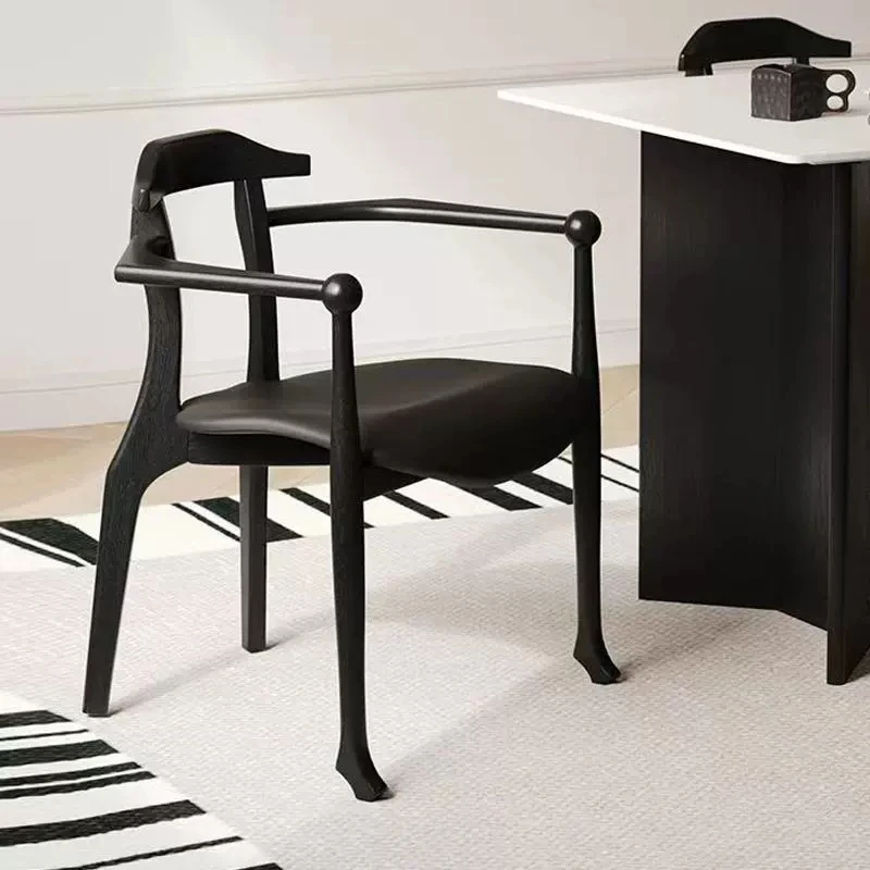 

Minimalist Cover Pu Dining Chair Black Rustic Wooden Nordic Dining Chair Plastic Designer Sedie Sala Da Pranzo Home Furniture