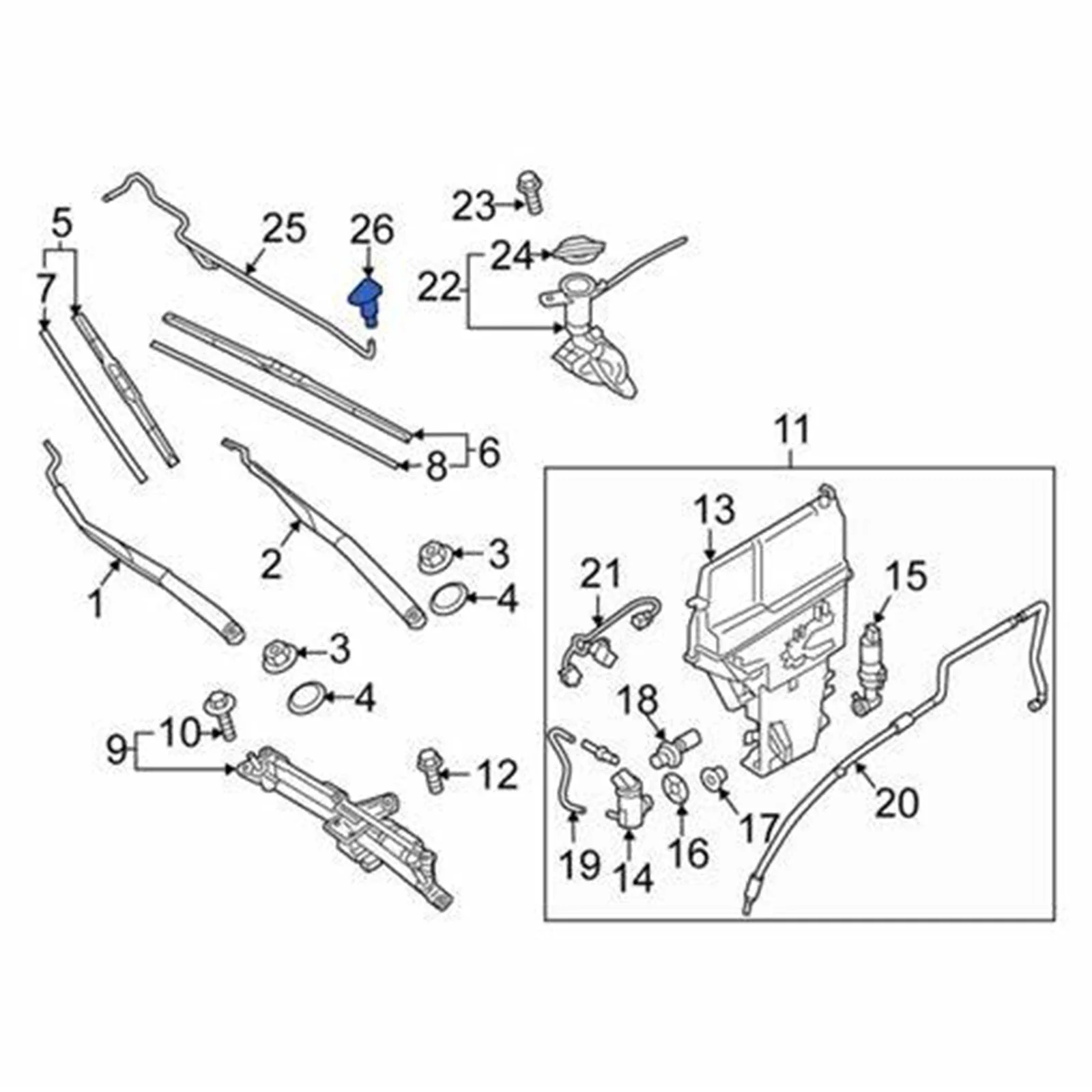 2X For Jeep Compass 2007-10 Grand Cherokee 2007 - 2017 Front Windscreen Window Water Wiper Washers Jet Spray Nozzle Replacement