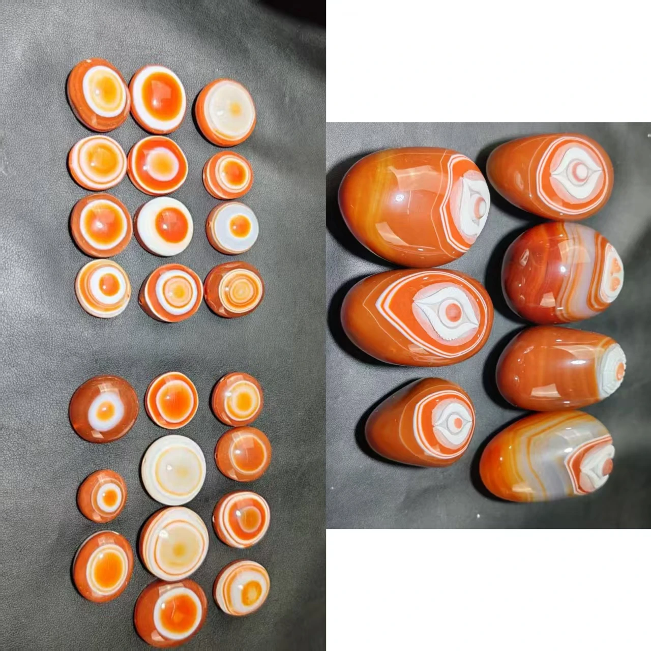 1 bag Pure natural sheep plate beads wrapped silk agate perforated orange accessories necklace pendant bracelet high quality