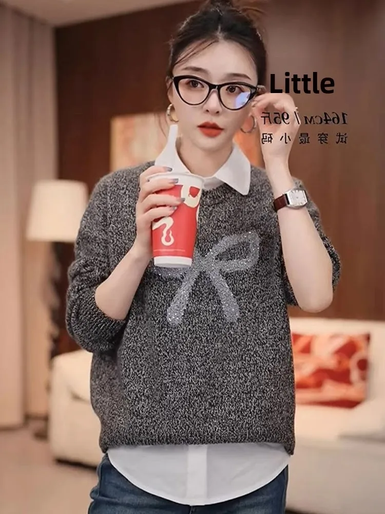 Chaleco coreano Sle con cuello Ele Svel irt, prendas de vestir exteriores para mujer, Top de principios de otoño, Material de calidad, ajuste holgado, botón D...