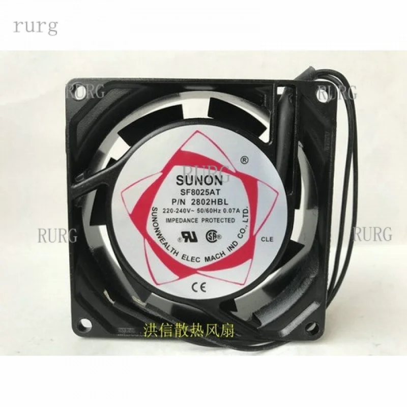 

L 1 PCS for SUNON fan SF8025AT P/N2082HBL AC220-240V 2 wire 8025 8cm 2 WIRE