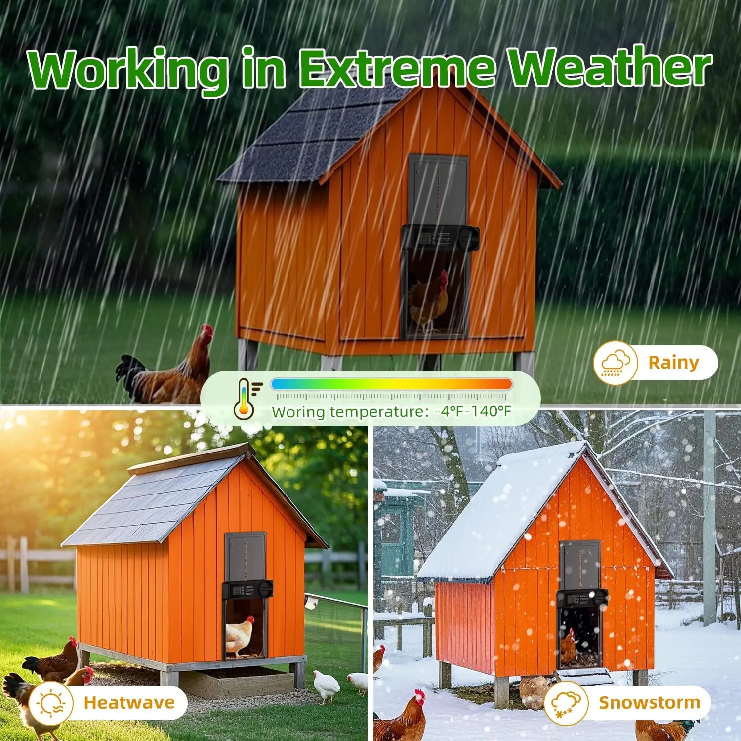 Temporizador inteligente automático para puerta de gallinero, abridor de sincronización eléctrico de aluminio, herramienta de gestión automática para puerta de gallinero