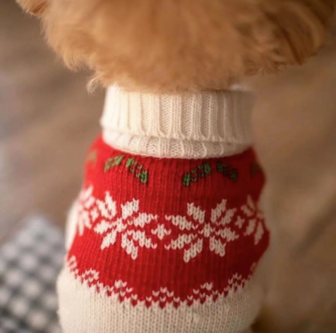 Puppy Christmas Sweater Pet Knit Sweater Pomeranian Warm Clothes Teddy Autumn and Winter Clothes Bichon Soft two-legged Clothes