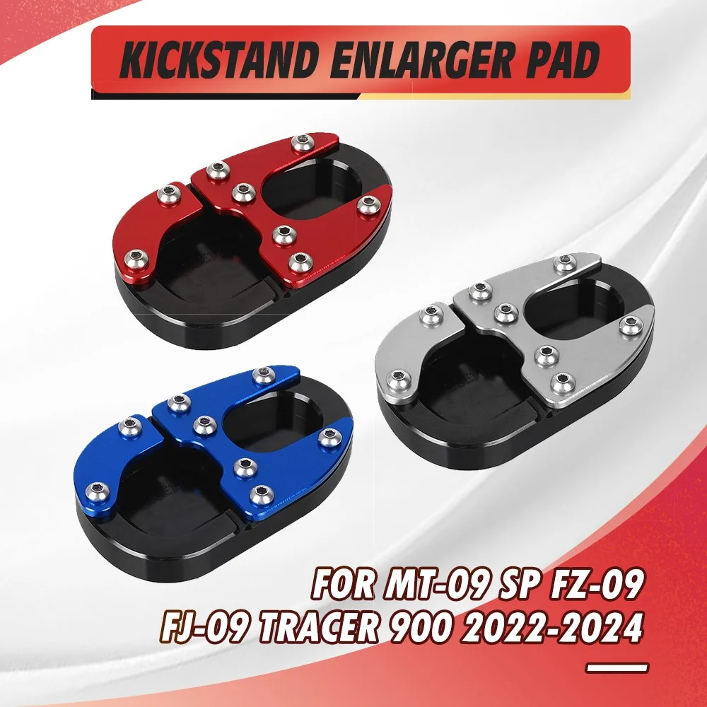 

For YAMAHA MT-09 MT-09SP FZ-09 FJ-09 MT09 TRACER 900 2022-2023 2024 Motorcycle Kickstand Side Stand Extension Pad Support Plate