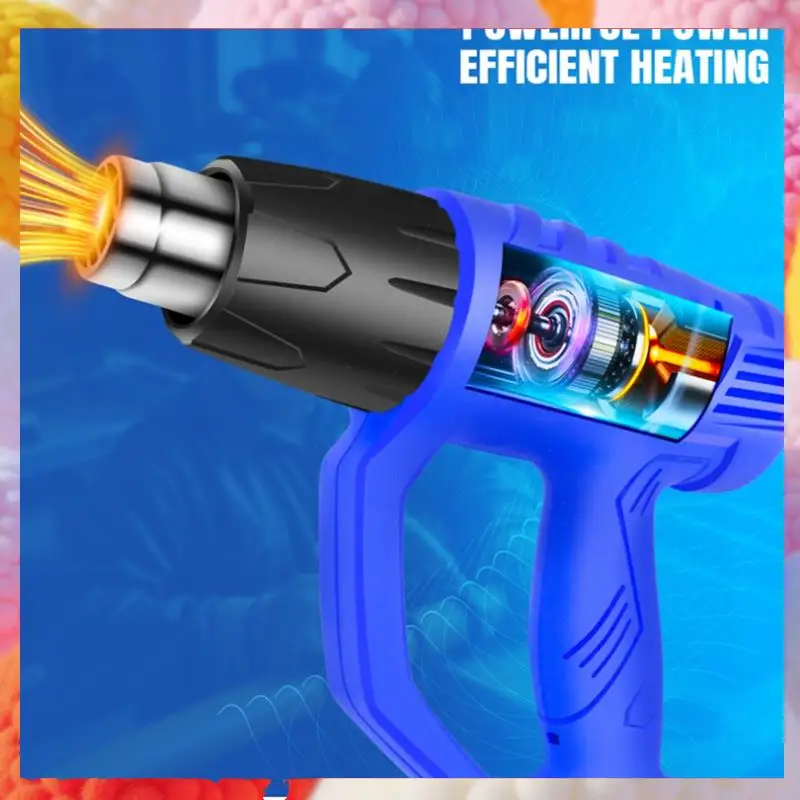 

Three-Nozzle Hot Air Gun Dual Speed Adjustable Heat Gun For DIY, Paint Stripping, Shrinking PVC, Drying Crafts EU Plug-A83Z