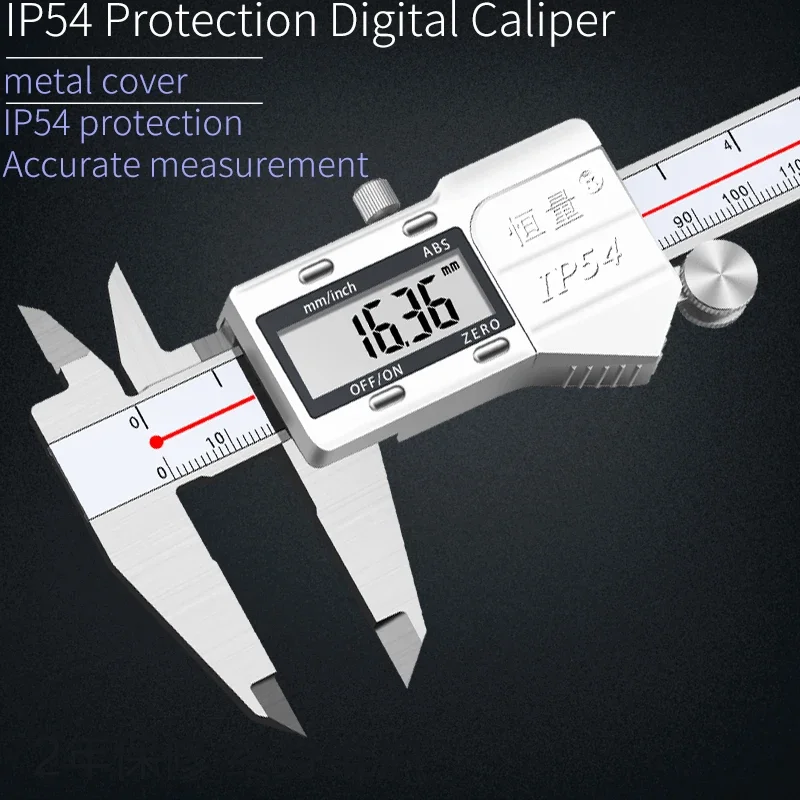 IP54 High Precision Waterproof Stainless Steel Digital Caliper Inner Diameter Outer Diameter Depth Difference Measurement Tool