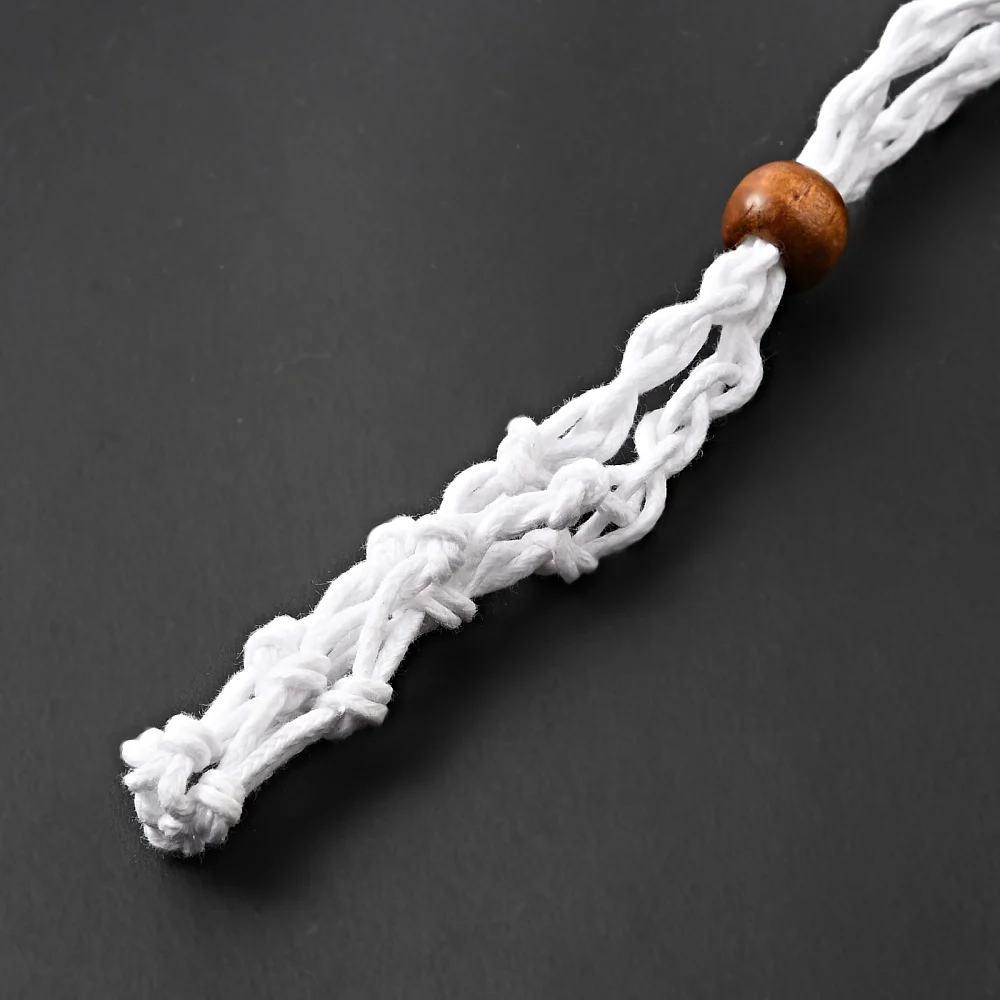 10 Stück geflochtene Wachsschnur für Makramee-Beutel, Halskettenherstellung, verstellbare Holzperlen, mehrfarbig, für austauschbaren Steinschmuck – Detail 6