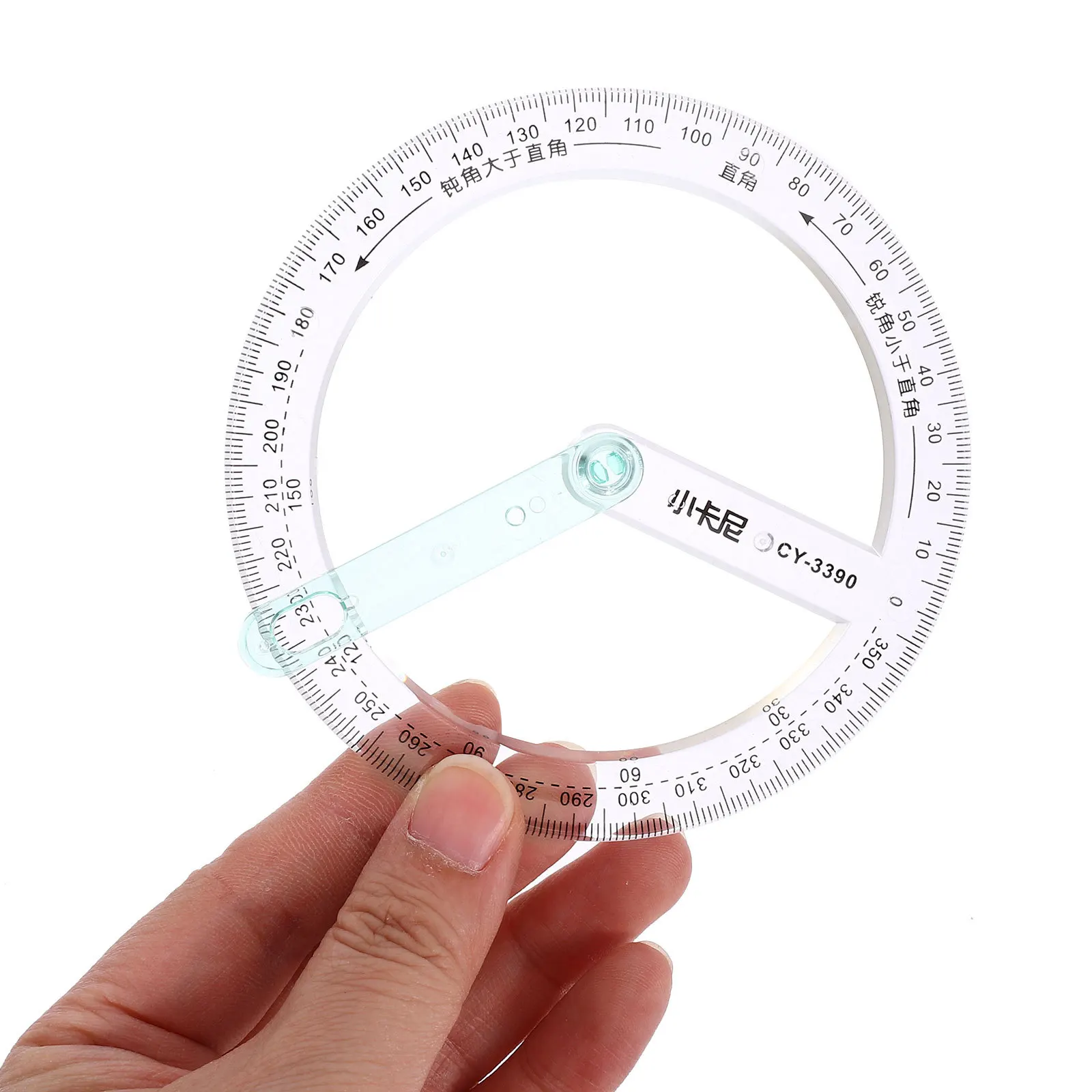 5Pcs 360 Degree Circle Protractor Plastic Measuring Tool Professional for School Home Office Student Use Protractor