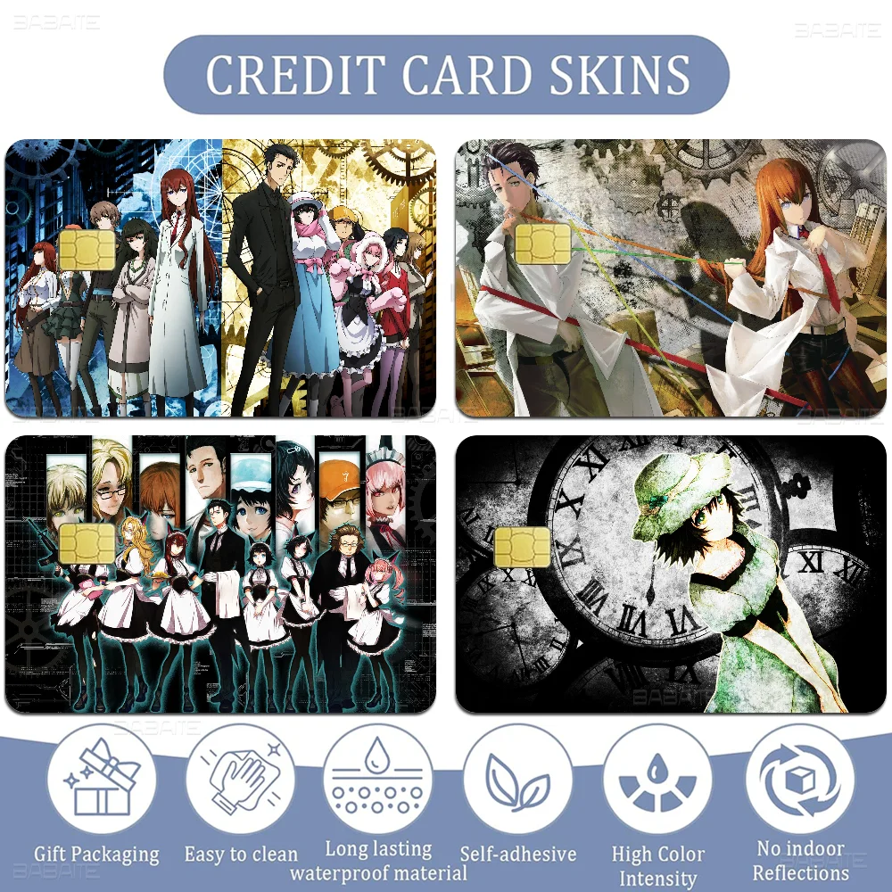 أنيمي ستينز بوابة أنيمي تنفق أو حفظ قذيفة مضحكة على قبالة رقيقة جدا لا تتلاشى ملصق غطاء الجلد فيلم لبطاقة الائتمان الخصم