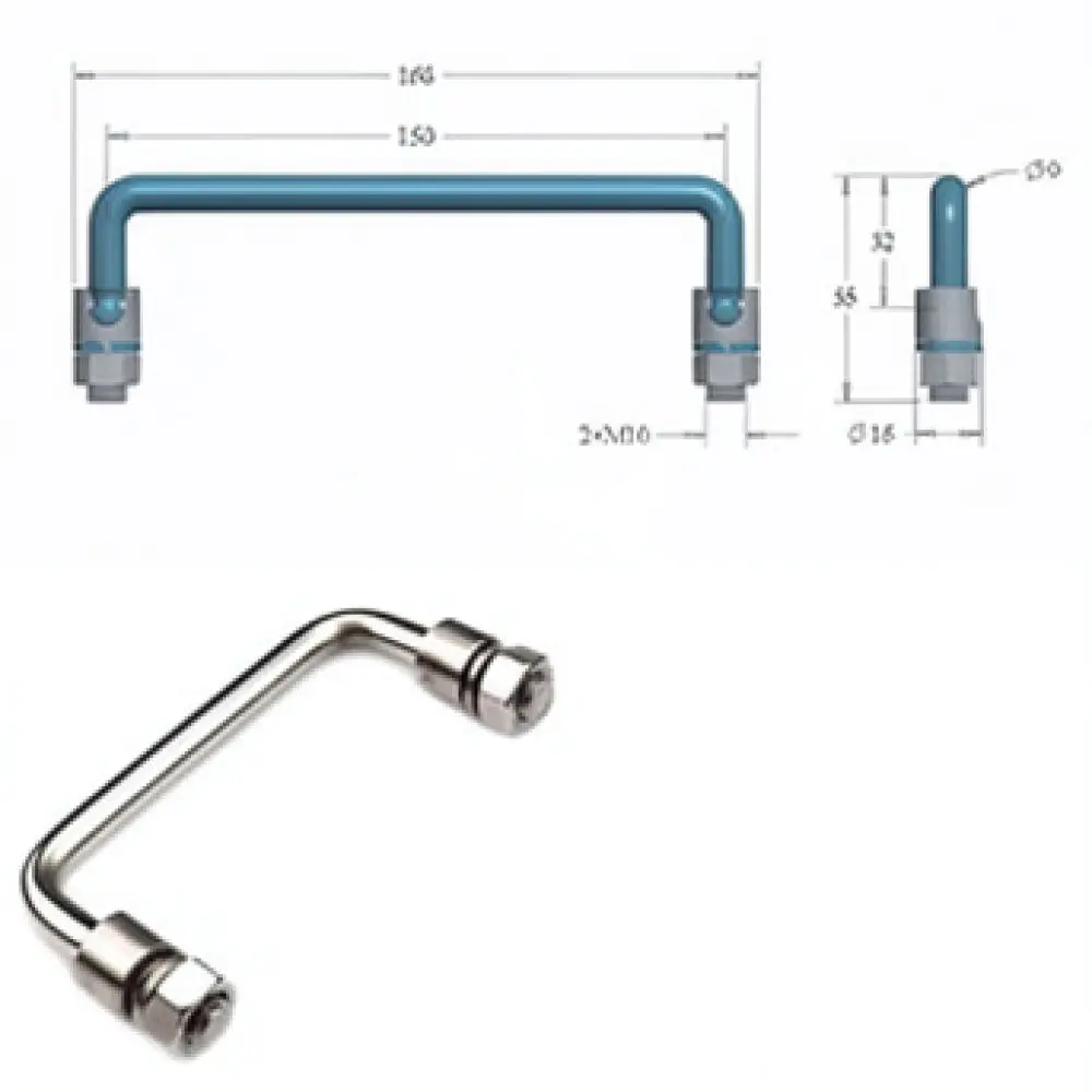 Compact Folding Handle 304 Stainless Steel Recessed Pull For Industrial Toolbox Cabinet Instrument Box Hardware