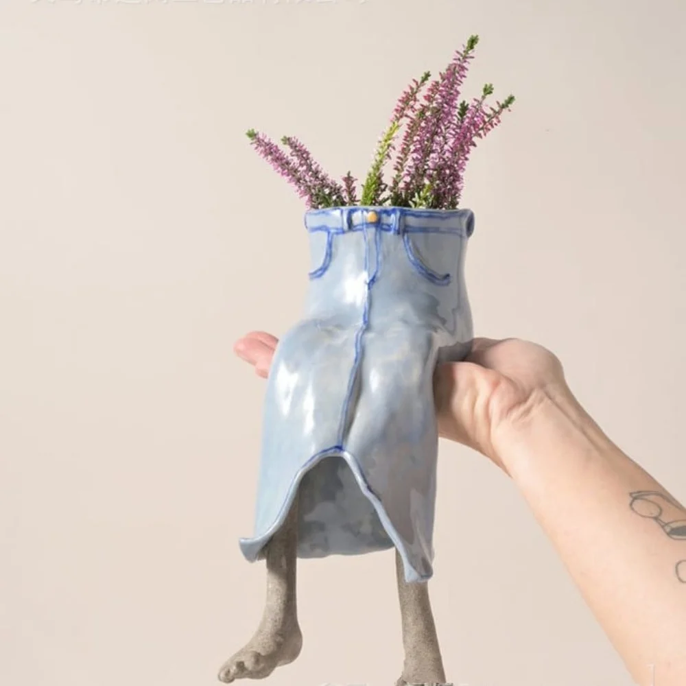 Creative Furniture Flower Pot, Whimsical Hanging Legs Planter – Cute & Funny Home Decor