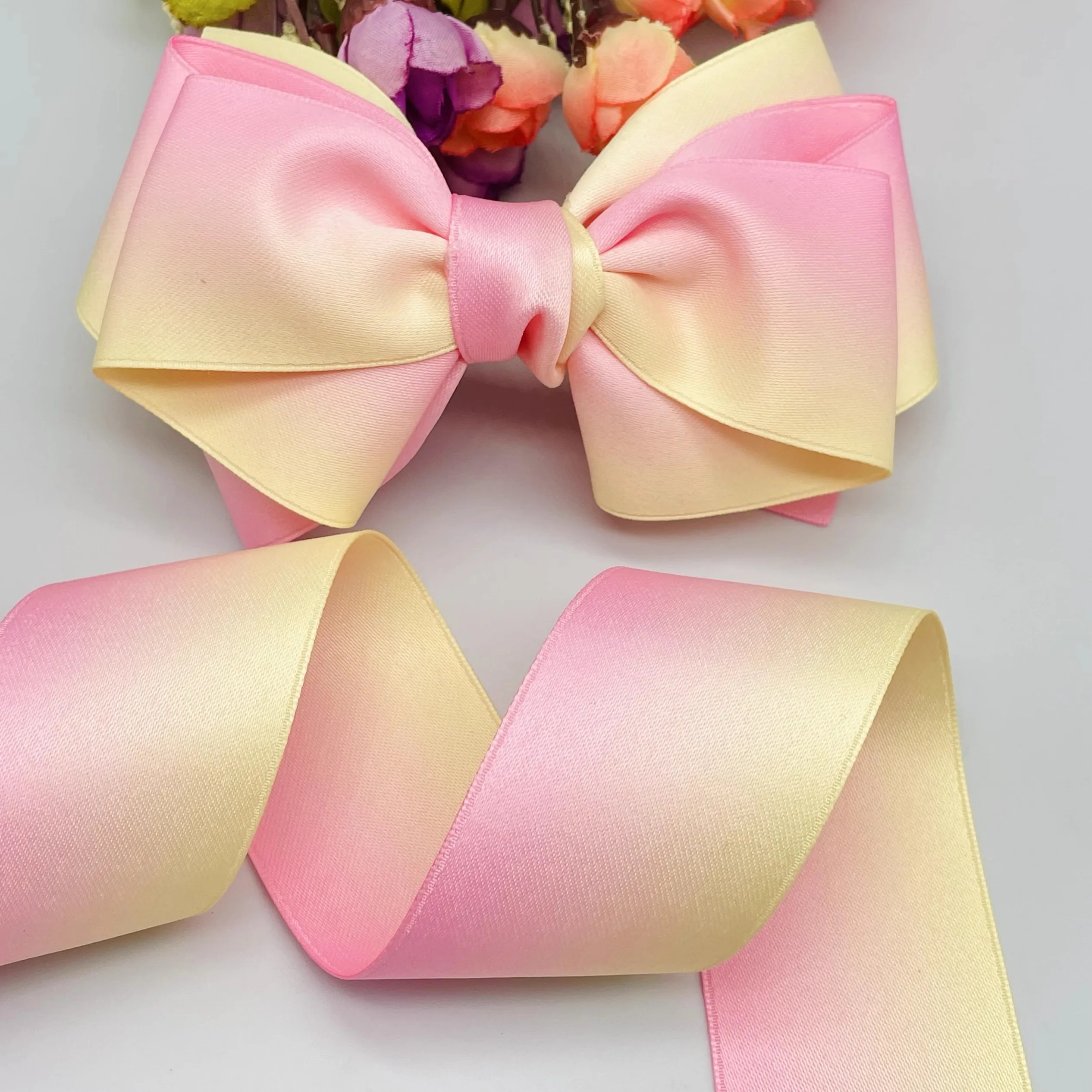 10 Yards 40mm double-sided gradation ribbon DIY handmade material Headwear for hair bows clothing shoesaccessories 2406051
