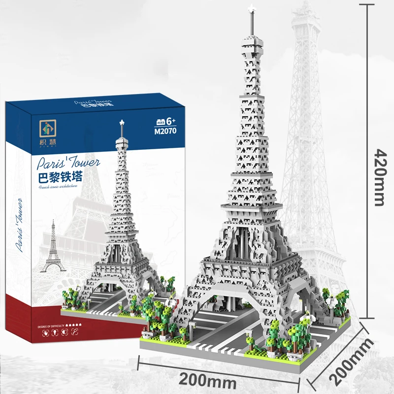 Eiffel Parijs Toren Bouwsteen Serie Jongens En Meisjes Kinderen Micro Deeltje Bouwsteen Assemblage Puzzel Speelgoed