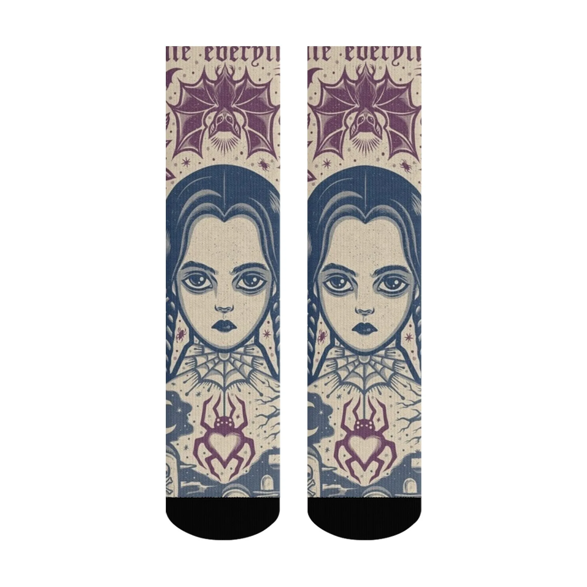 Adams Art Gothic Hexensocken im Vintage-Stil, Unisex, weich, bequem, modische Socken, Neuheit, lustige Hip-Hop-Crew-Socken, Urlaubsgeschenk