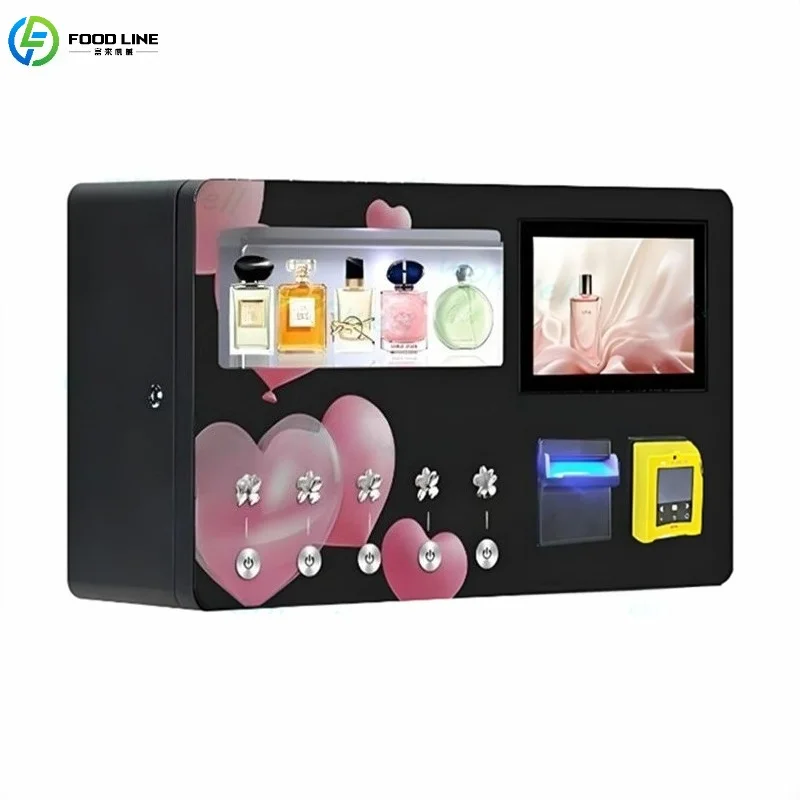 

Customized Commercial Wall-Mounted Perfume Vending Machine Touch Screen Advertising Multi-Payment Credit Card Coin Device