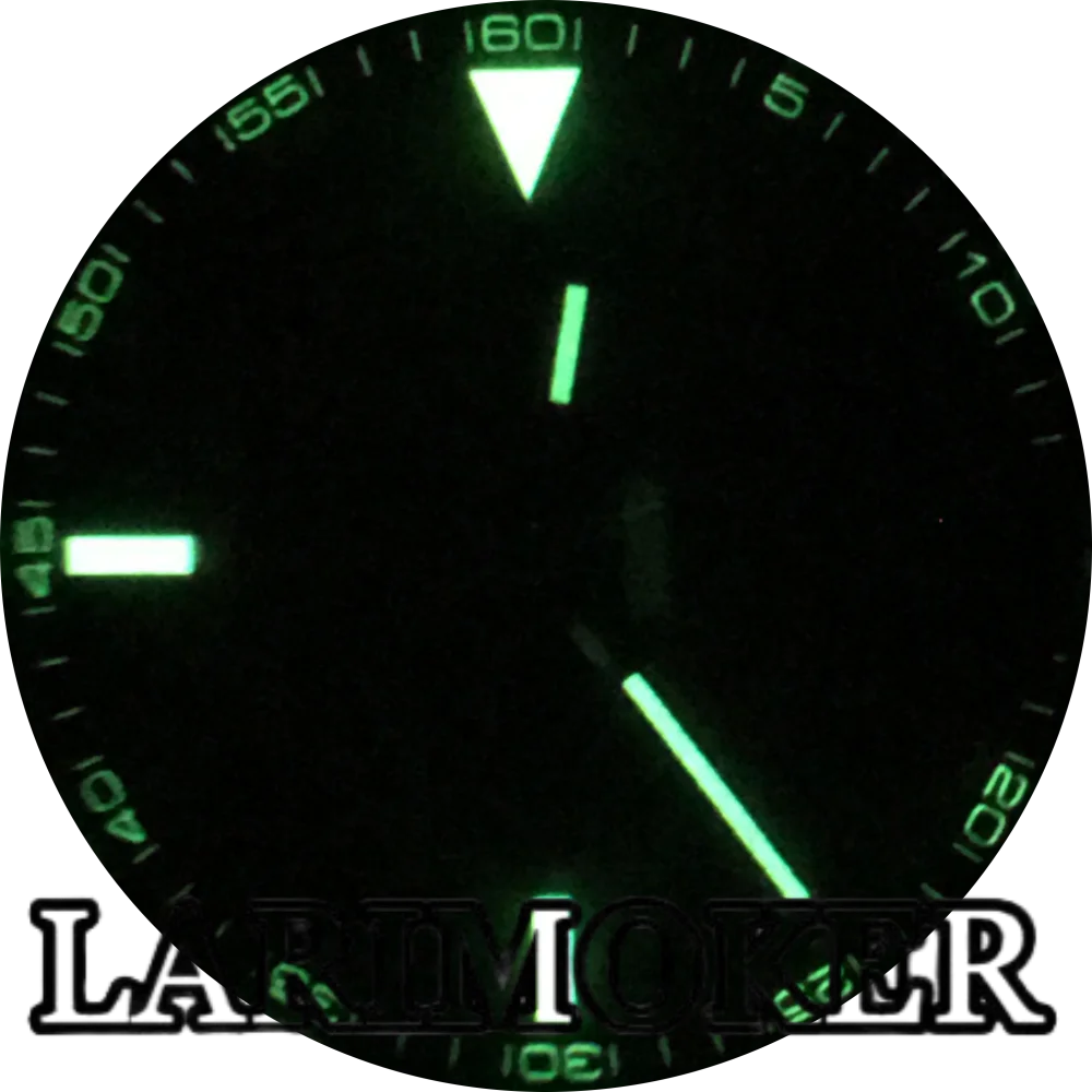 LARIMOKER 36MM/39MM Orologio da uomo Nero Bianco Indice romano Quadrante Verde Luminoso Vetro Zaffiro NH35 Movimento meccanico automatico